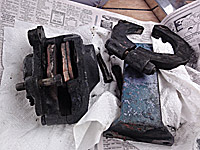 After fire disc brake out